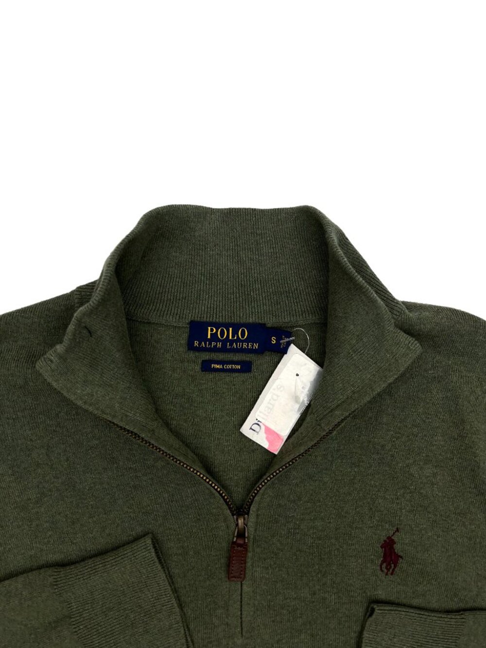 Polo Ralph Lauren NEW NWT quarter-zip Lightweight Green Sweater Shirt Mens S - Picture 4 of 6